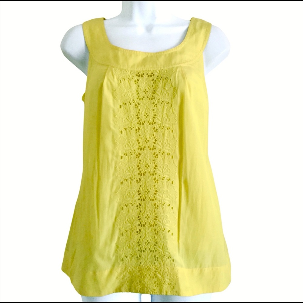 Banana Republic Silk Blend Eyelet Lace Top